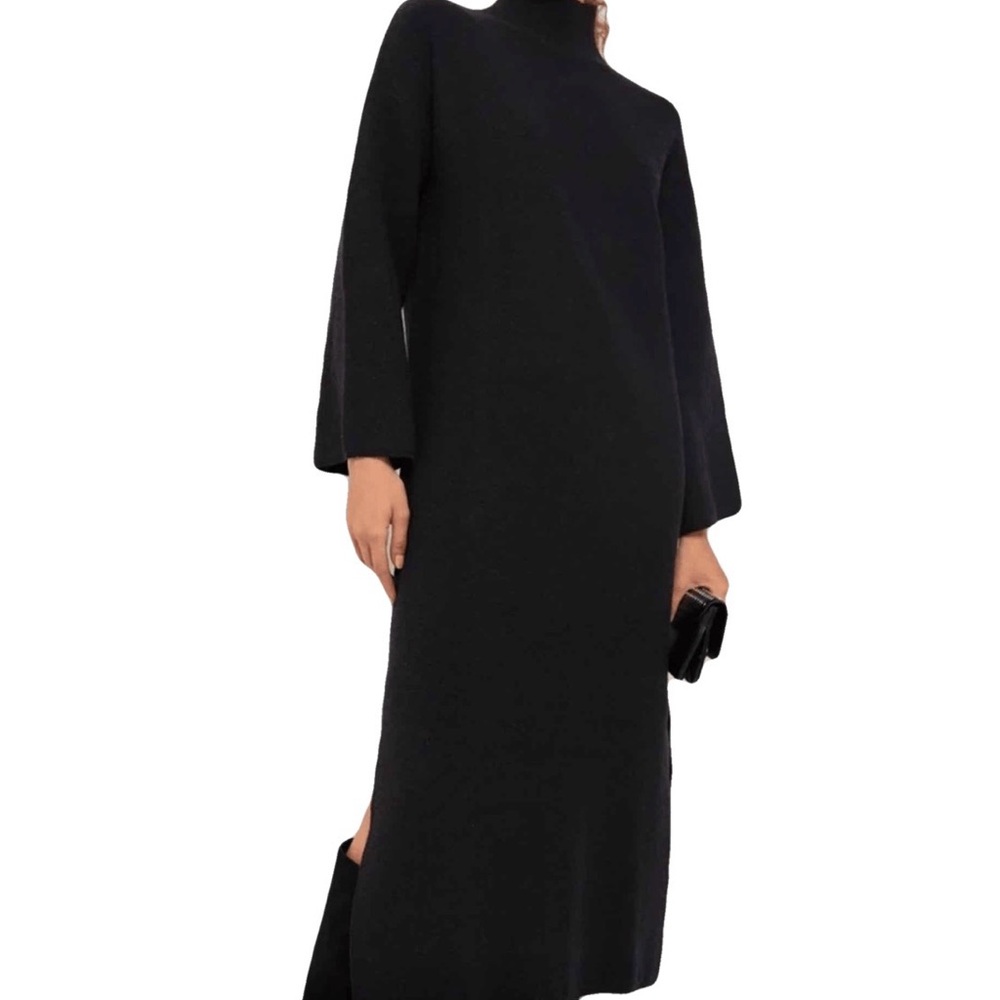 Tuckernuck - Pomander Place Black Turtleneck Maxi Dress